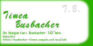 timea busbacher business card